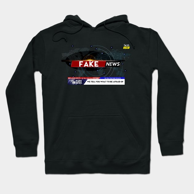 FAKE NEWS Hoodie by WalkingMombieDesign